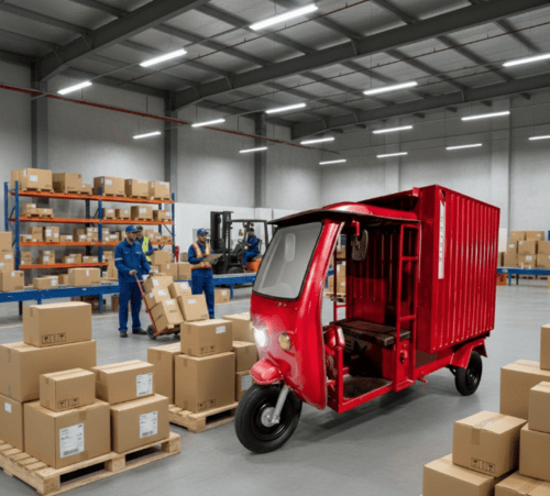 Electric 3-Wheeler Loader Cart (Closed Body)